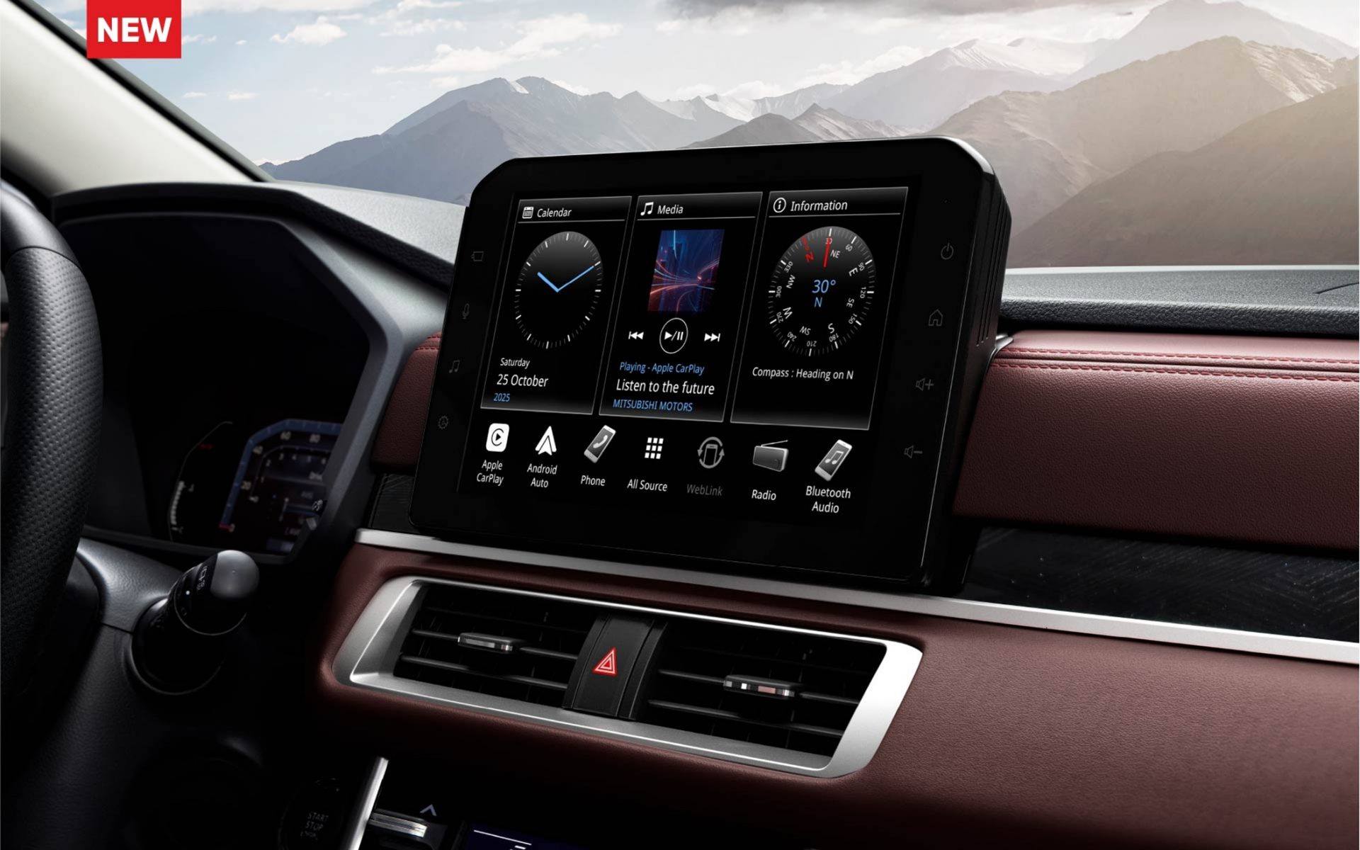 Màn hình giải trí cảm ứng 10-inchKết nối với Apple CarPlay, Android Auto không dây.